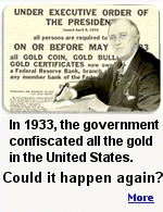 President Roosevelt's 1933 executive order outlawing the private ownership of gold in the United States was arguably unconstitutional. Why did he do it? Many historians and economists point to efforts to get the economy moving again as the reason, the theory being that people were hoarding gold and the velocity of money in circulation needed to be sped up.
